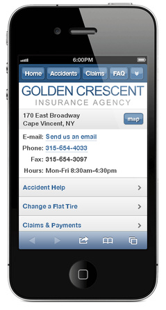 m.goldencrescentagency.com website preview